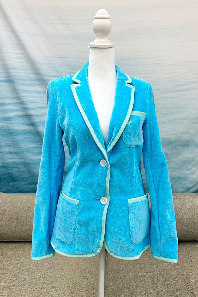 Women's Pool Blue Blazer with Aqua Trim
